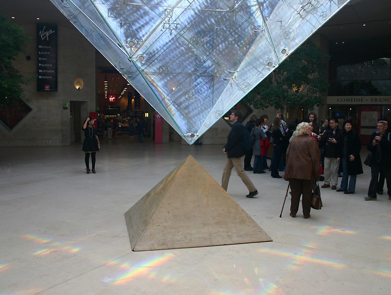 View of the Inverted Pyramid at the Louvre Museum