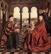 Madonna and Chancellor Nicholas Rolin (c. 1434), Jan van Eyck