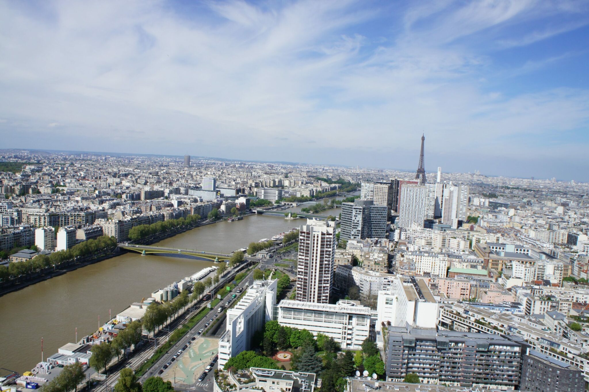 Spectacular view from the Ballon de Paris. 