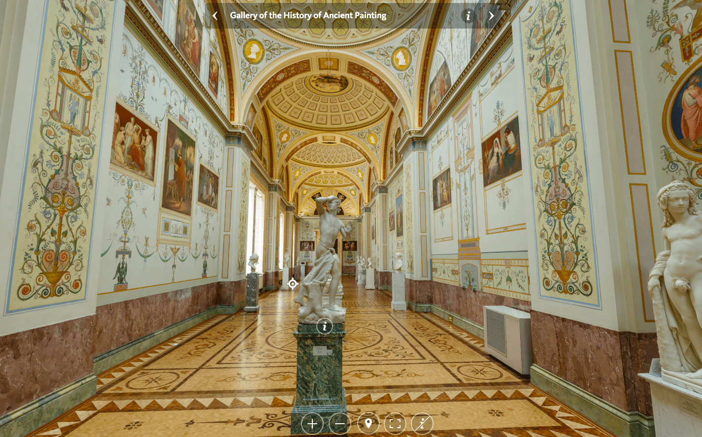 Hermitage Museum Virtual visit of the Gallery of the History of Ancient Painting